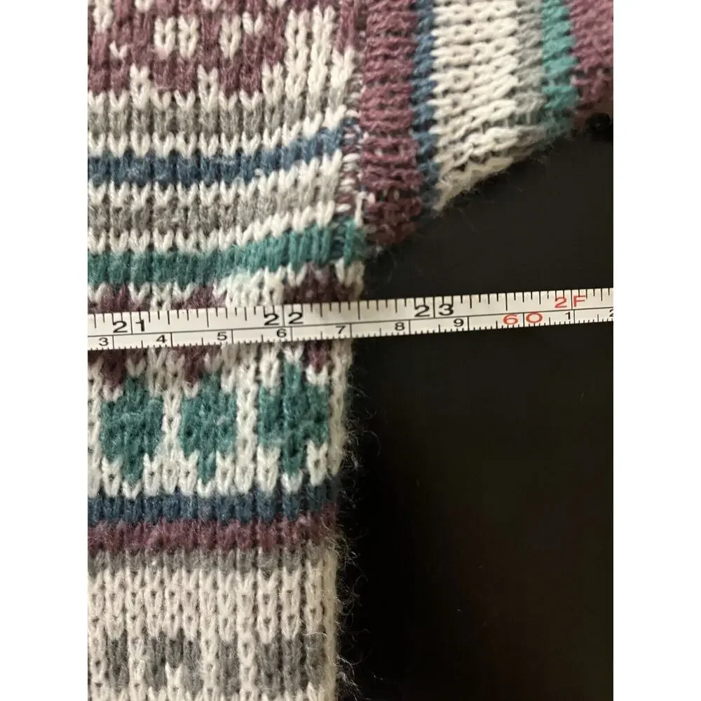 Vintage 90s Anchor Blue Fair Isle Sweater - XL
